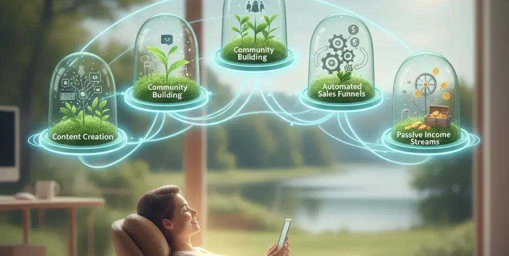 Sustainable system for growing online income without burnout
