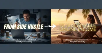 online income from side hustle to sustainable business