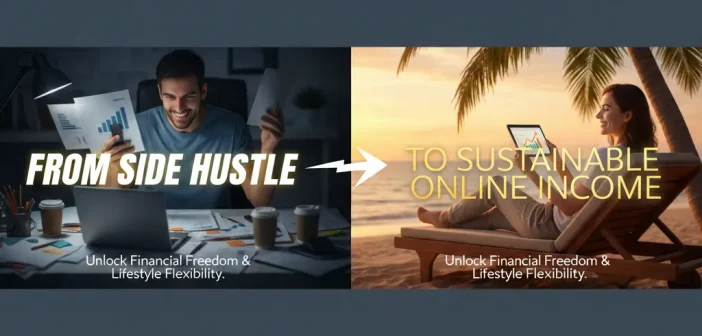 online income from side hustle to sustainable business